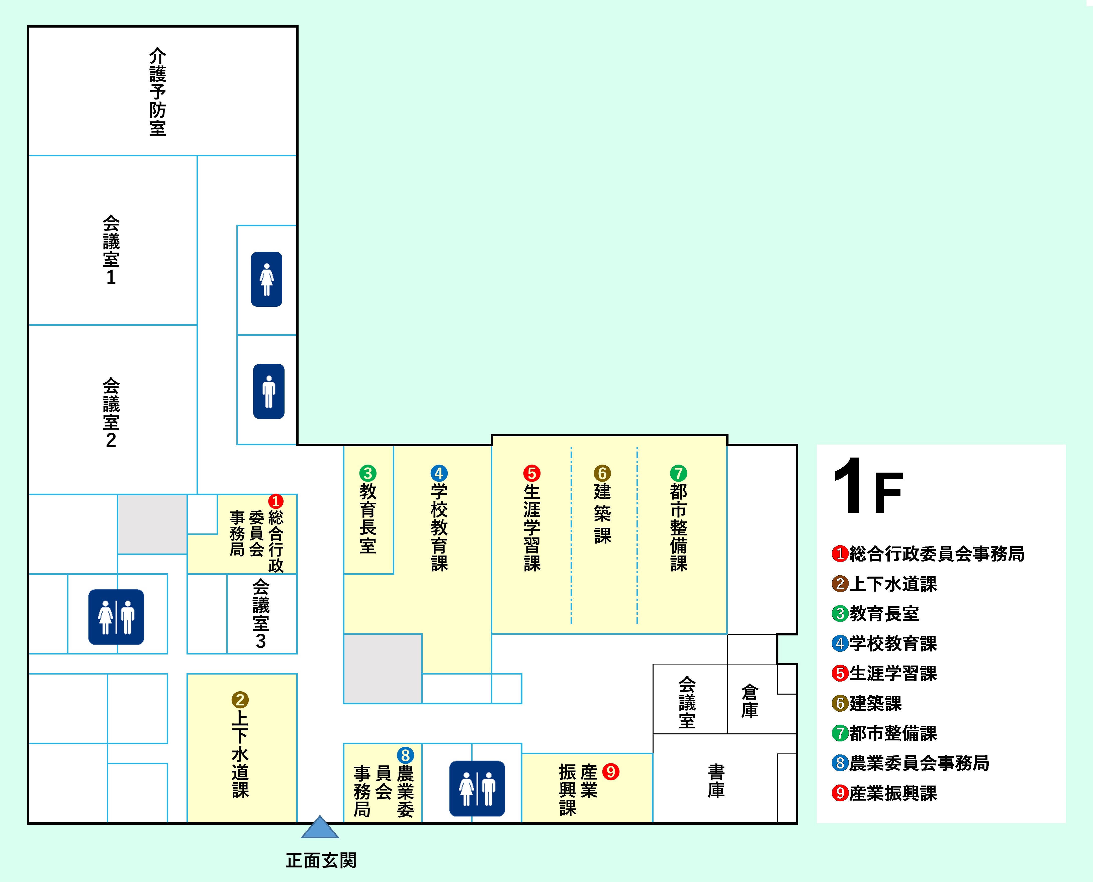 本庁舎別館配置図