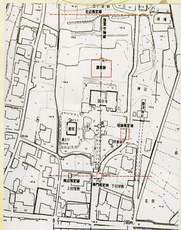 豊前国分寺跡伽藍配置図