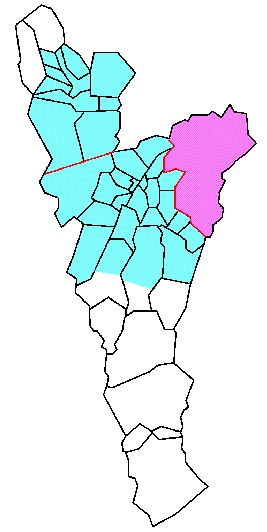 みやこ町準都市計画区域分布図（概略）